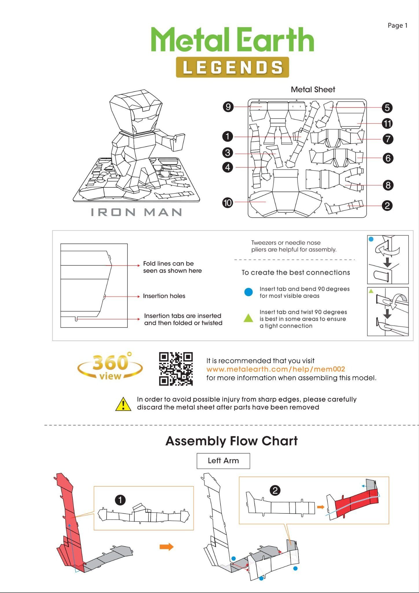  Mô Hình Kim Loại Lắp Ráp 3D Metal Earth IRON MAN (35 mảnh, CHIBI) – MP568 