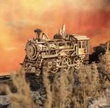  Mô Hình Gỗ 3D Lắp Ráp ROBOTIME Đầu Máy Xe Lửa Hơi Nước (349 mảnh, Steam Locomotive) LK701 – WP001 