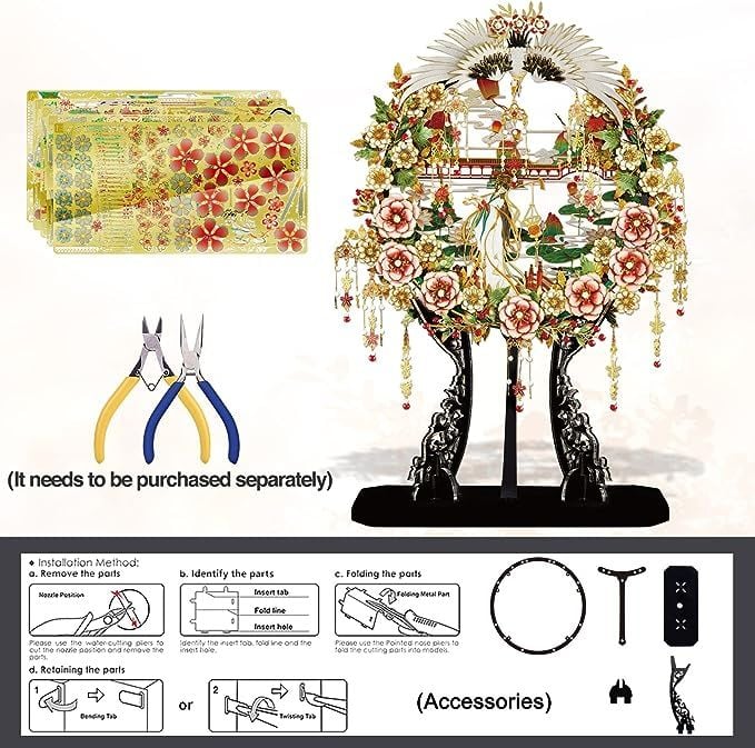  Mô Hình Kim Loại 3D Lắp Ráp Piececool Đại Ngọc (337 mảnh, Daiyu) P195-PG- MP1083 