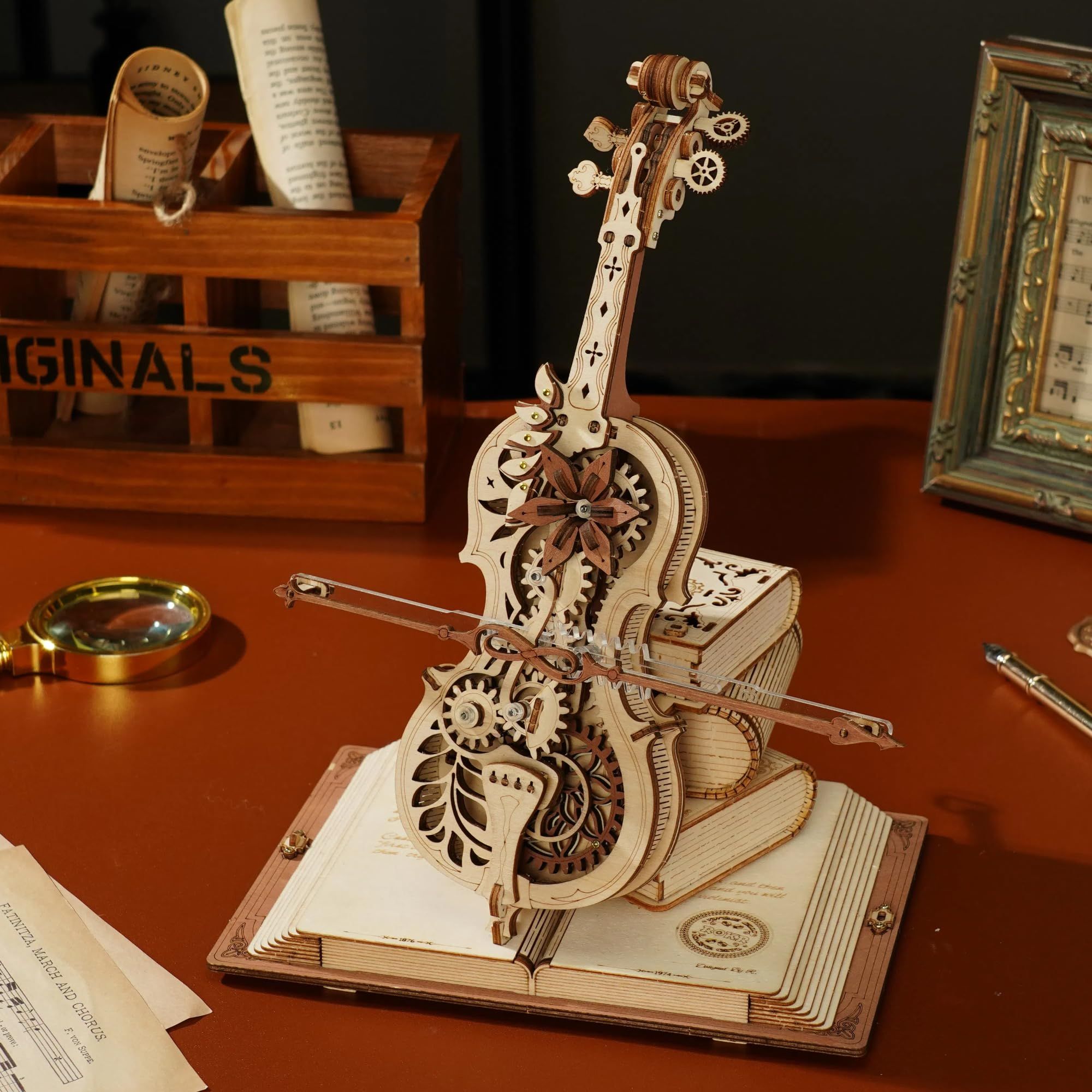  Mô Hình Gỗ 3D Lắp Ráp ROBOTIME ROKR Đàn Cello Ma Thuật (199 mảnh, Magic Cello) AMK63 – WP257 
