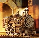  Mô Hình Gỗ 3D Lắp Ráp ROBOTIME Đầu Máy Xe Lửa Hơi Nước (349 mảnh, Steam Locomotive) LK701 – WP001 
