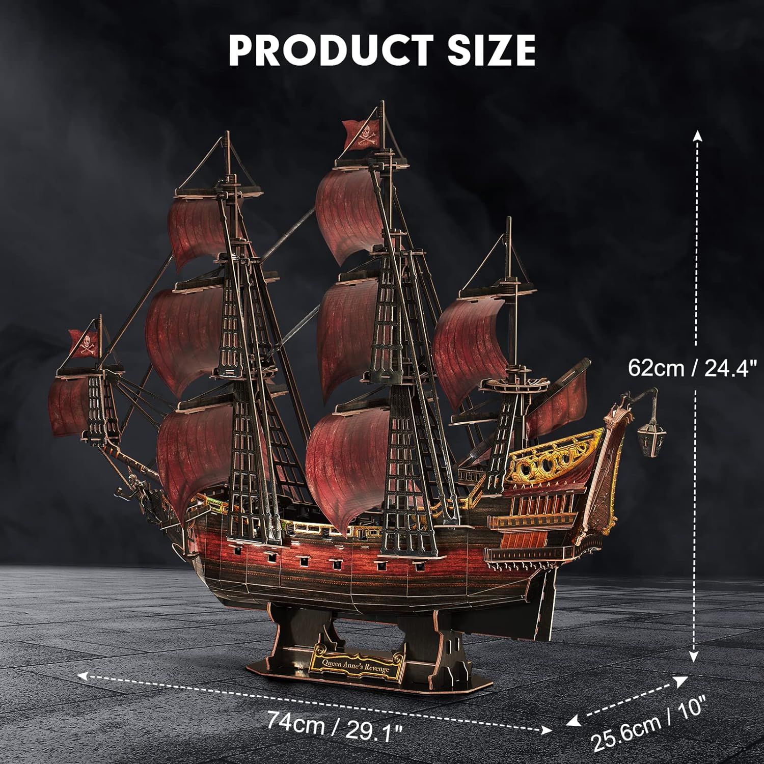  Mô Hình Giấy 3D Lắp Ráp CubicFun Thuyền The Queen Anne's Revenge T4040h (391 mảnh) - PP069 