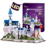  Mô Hình Giấy 3D Lắp Ráp CubicFun Lâu Đài Cổ Tích Tại Đức (128 mảnh, Neuschwanstein Castle, Đèn LED) L174h - PP075 