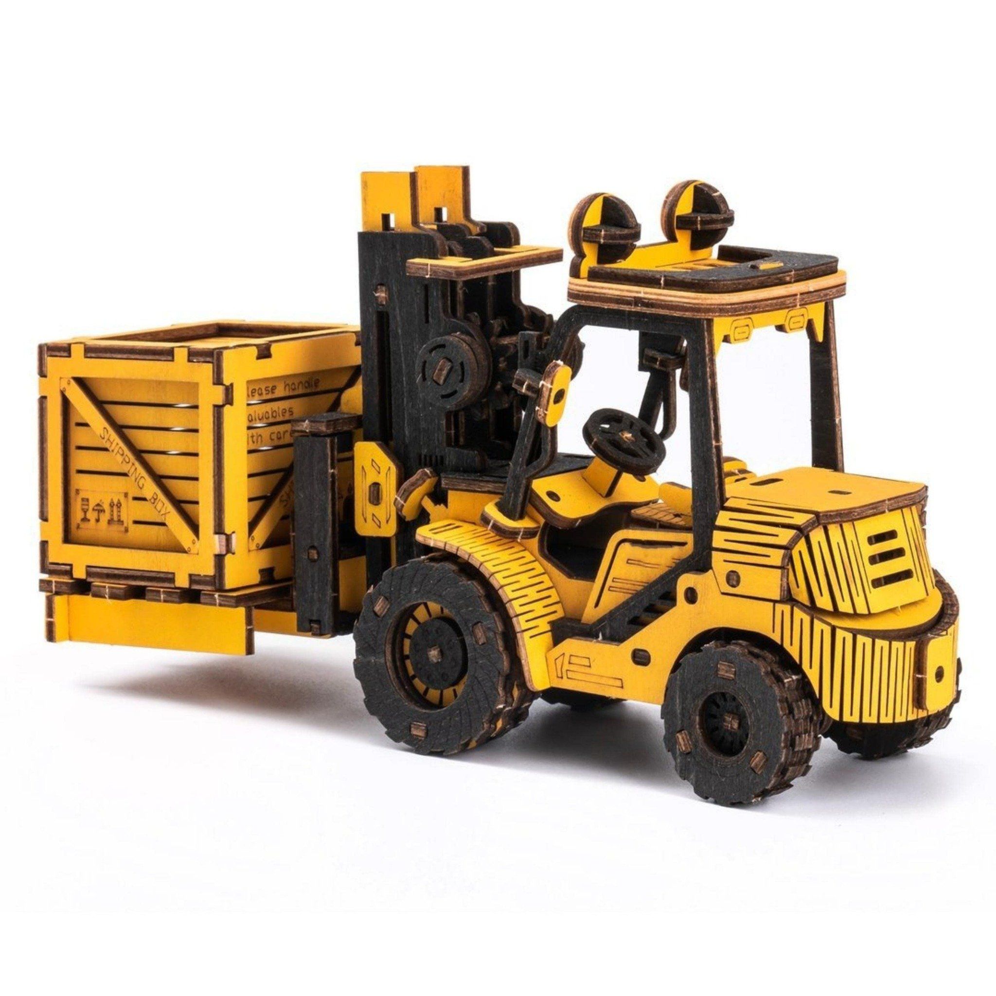  Mô Hình Gỗ 3D Lắp Ráp ROBOTIME ROKR Xe Nâng Hàng Hóa (139 mảnh, Forklift) TG413K – WP246 