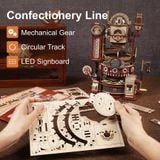  Mô Hình Gỗ 3D Lắp Ráp ROBOTIME ROKR Xưởng Sản Xuất Socola (420 mảnh, Marble Chocolate Factory) LGA02 – WP240 