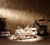  Mô Hình Gỗ 3D Lắp Ráp ROBOTIME Đầu Máy Xe Lửa Hơi Nước (349 mảnh, Steam Locomotive) LK701 – WP001 