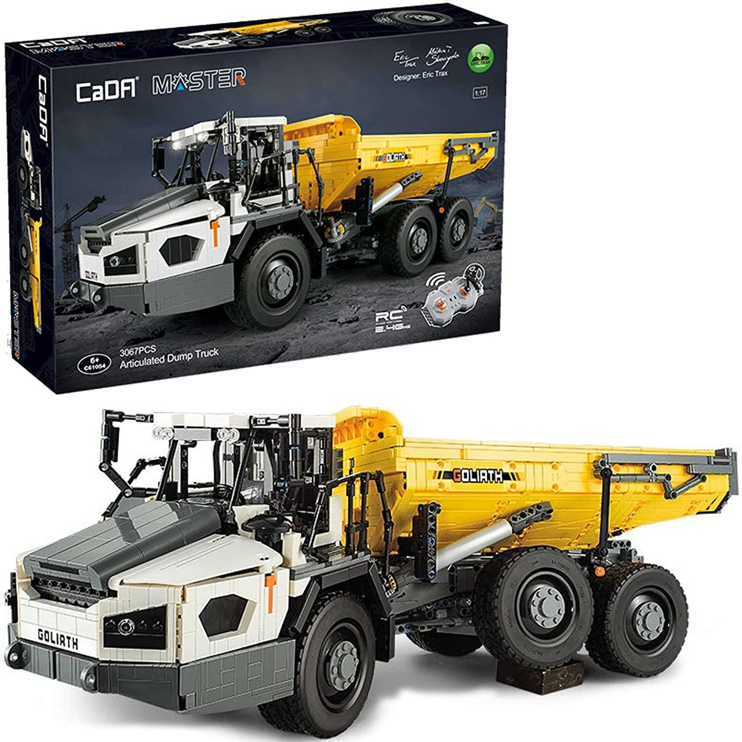  Mô Hình Nhựa 3D Lắp Ráp CaDA Xe Tải Tự Đổ 1:17 (3358 mảnh, Dump Truck, có motor) C61054 - LG0155 