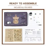  Mô Hình Gỗ 3D Lắp Ráp ROBOTIME ROKR Hộp Nhạc Vòng Xoay Ngựa Gỗ (384 mảnh, Romantic Carousel) AMK62 - WP197 