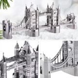  Mô Hình Kim Loại Lắp Ráp 3D Piececool Cầu Tháp Luân Đôn (65 mảnh, Tower Bridge of London) HP009-S – MP370 