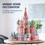  Mô Hình Giấy 3D Lắp Ráp CubicFun Nhà Thờ Chính Tòa Thánh Vasily (224 mảnh, Saint Basil's Cathedral, Đèn LED) L519h - PP076 