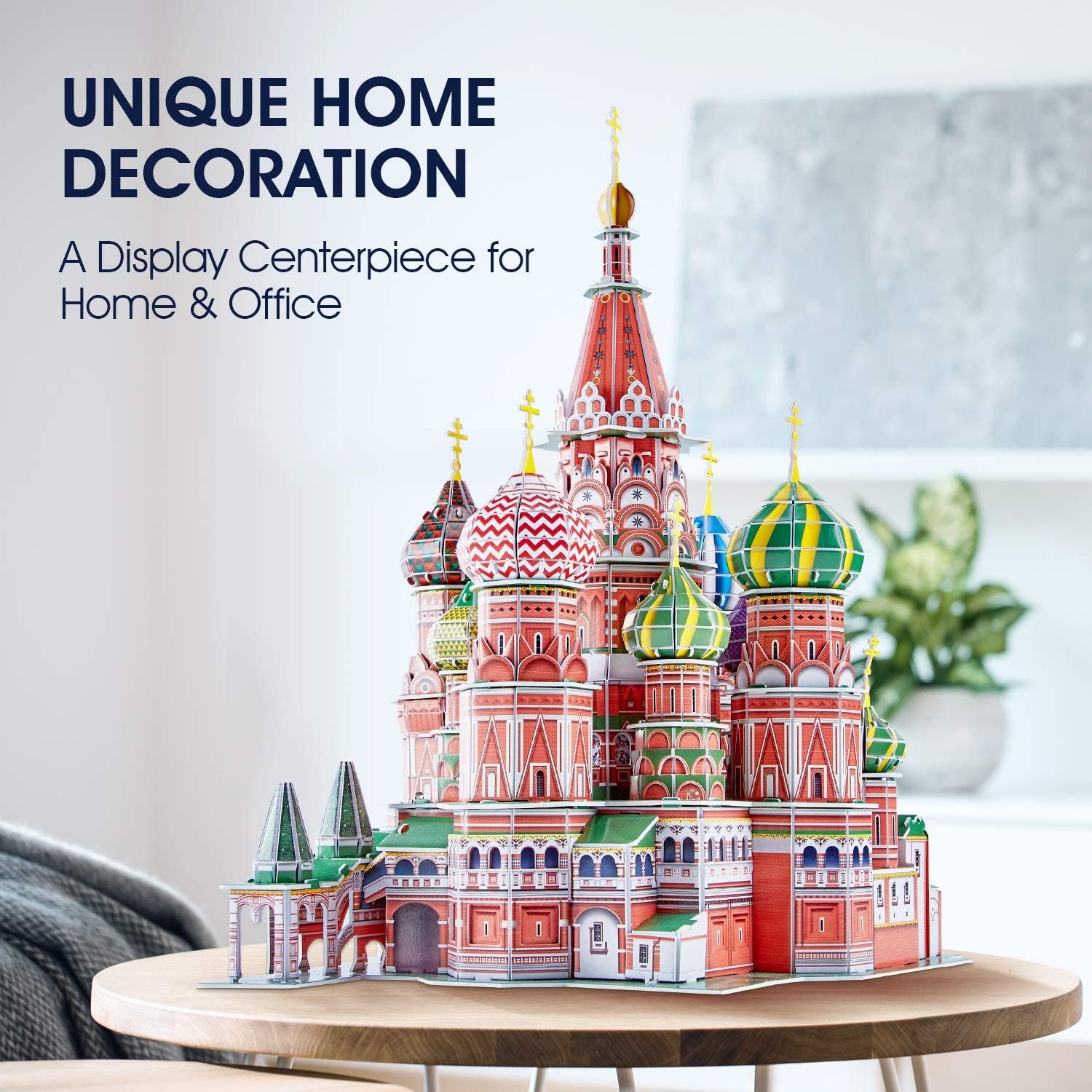  Mô Hình Giấy 3D Lắp Ráp CubicFun Nhà Thờ Chính Tòa Thánh Vasily (224 mảnh, Saint Basil's Cathedral, Đèn LED) L519h - PP076 