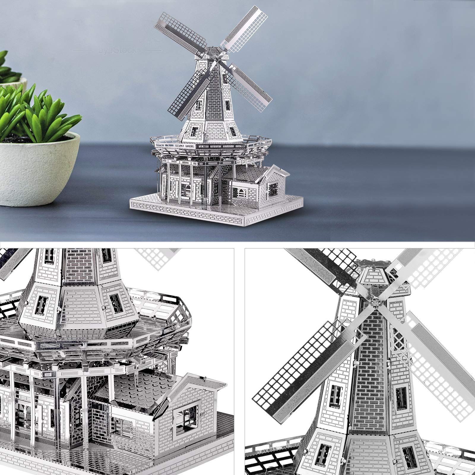  Mô Hình Kim Loại Lắp Ráp 3D Piececool Cối Xay Gió (89 mảnh, Dutch Windmill) HP012-S– MP375 