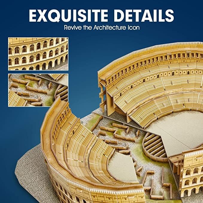  Mô Hình Giấy 3D Lắp Ráp CubicFun Đấu Trường La Mã (131 mảnh, National Geographic The Colosseum) DS0976h - PP057 