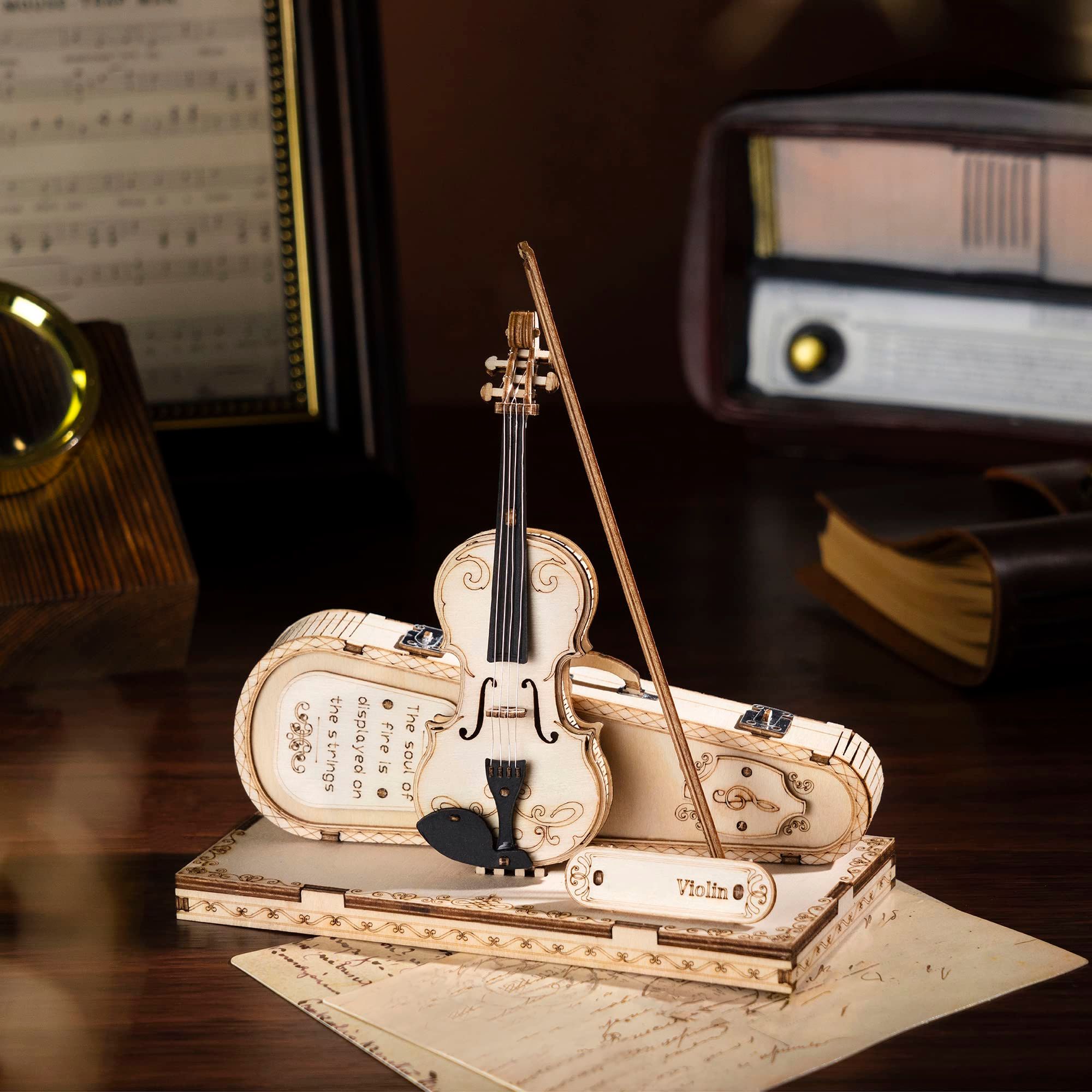  Mô Hình Gỗ 3D Lắp Ráp ROBOTIME ROKR Đàn (62 mảnh, Violin) TG604 – WP251 
