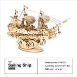  Mô Hình Gỗ 3D Lắp Ráp ROBOTIME Tàu Đánh Cá (188 mảnh, The Fishing Ship) TG308 - WP141 