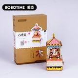  Mô Hình Gỗ 3D Lắp Ráp ROBOTIME Hộp Nhạc Vòng Xoay Ngựa Gỗ (61 mảnh, Merry Go Round Music Box) AM304 – WP012 