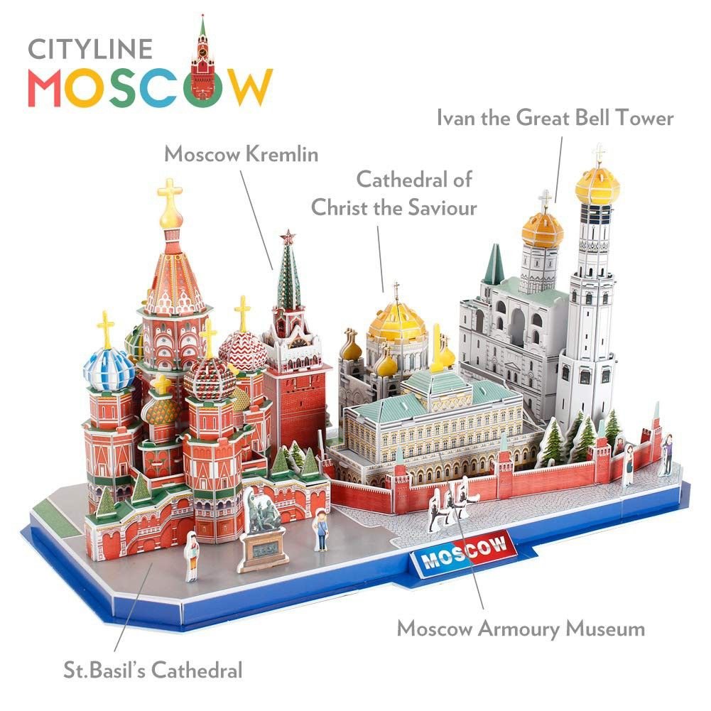  Mô Hình Giấy 3D Lắp Ráp CubicFun Moscow Cityline (204 mảnh) MC266h - PP031 
