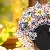  Mô Hình Kim Loại Lắp Ráp 3D MU Trâm Hoa (523 mảnh, Đế Gỗ, Clasp Flowers) YM-N183 – MP1266 