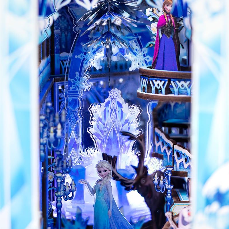  Mô Hình Gỗ 3D Lắp Ráp MU Book Nook Disney Frozen Elsa và Anna (158 mảnh) MY-L025B - WP265 