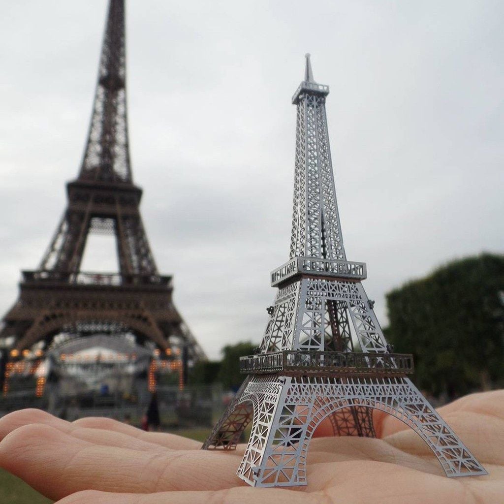  Mô Hình Kim Loại Lắp Ráp 3D Metal Mosaic Tháp Eiffel (11 mảnh) – MP655 