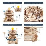  Mô Hình Gỗ 3D Lắp Ráp ROBOTIME ROKR Hành Tinh Hệ Mặt Trời (316 mảnh, Mechanical Orrery) ST001 – WP241 