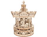  Mô Hình Gỗ 3D Lắp Ráp ROBOTIME ROKR Hộp Nhạc Vòng Xoay Ngựa Gỗ (384 mảnh, Romantic Carousel) AMK62 - WP197 