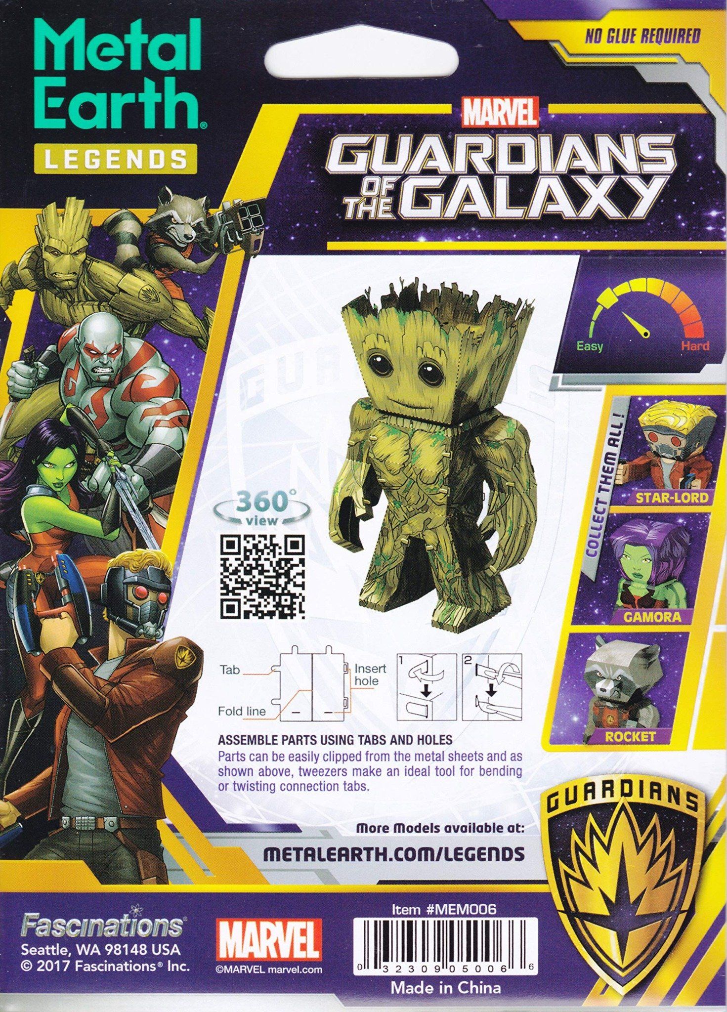  Mô Hình Kim Loại Lắp Ráp 3D Metal Earth GROOT (35 mảnh, CHIBI) – MP572 