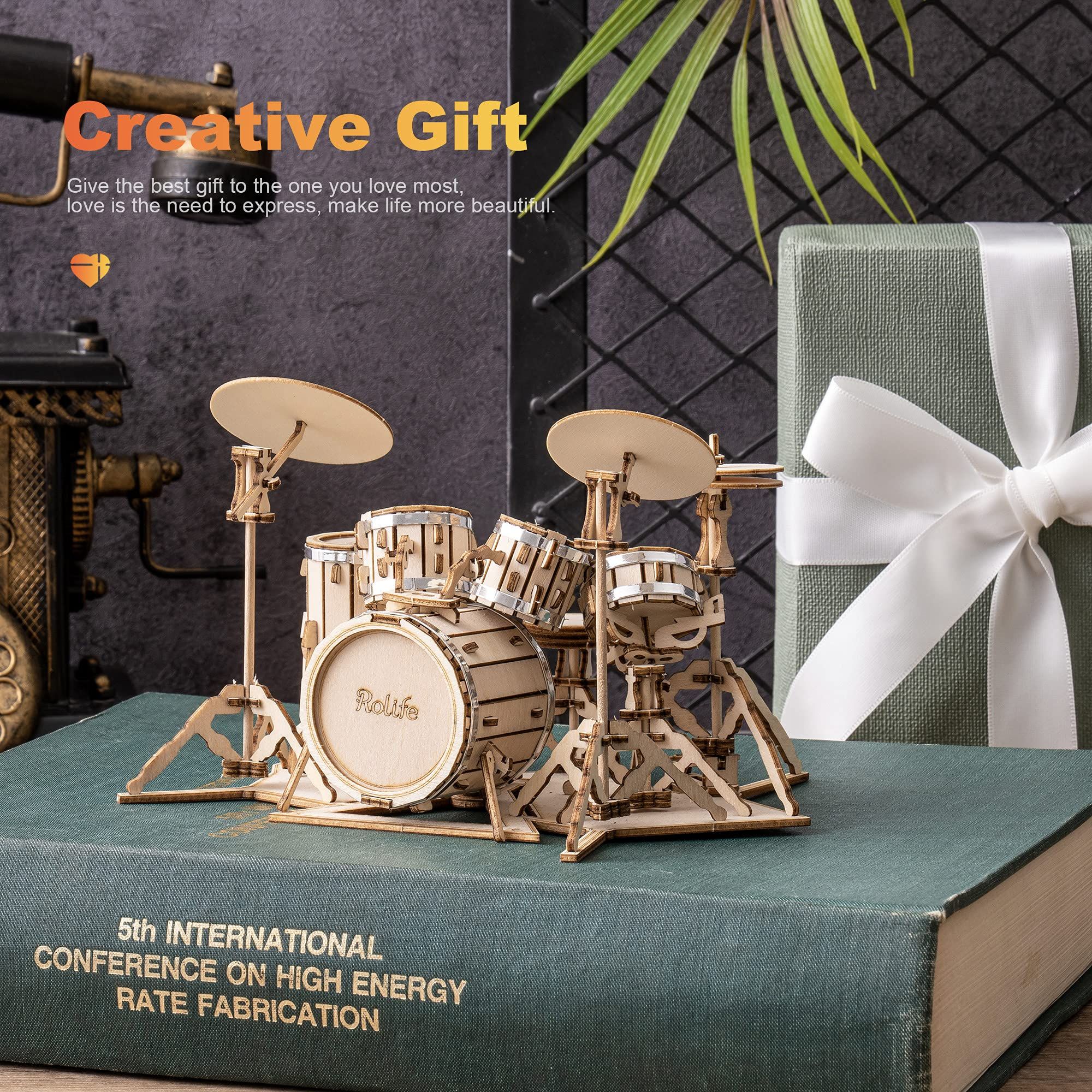  Mô Hình Gỗ 3D Lắp Ráp ROBOTIME Rolife Bộ Trống (246 mảnh, Drum Kit) TG409 – WP218 