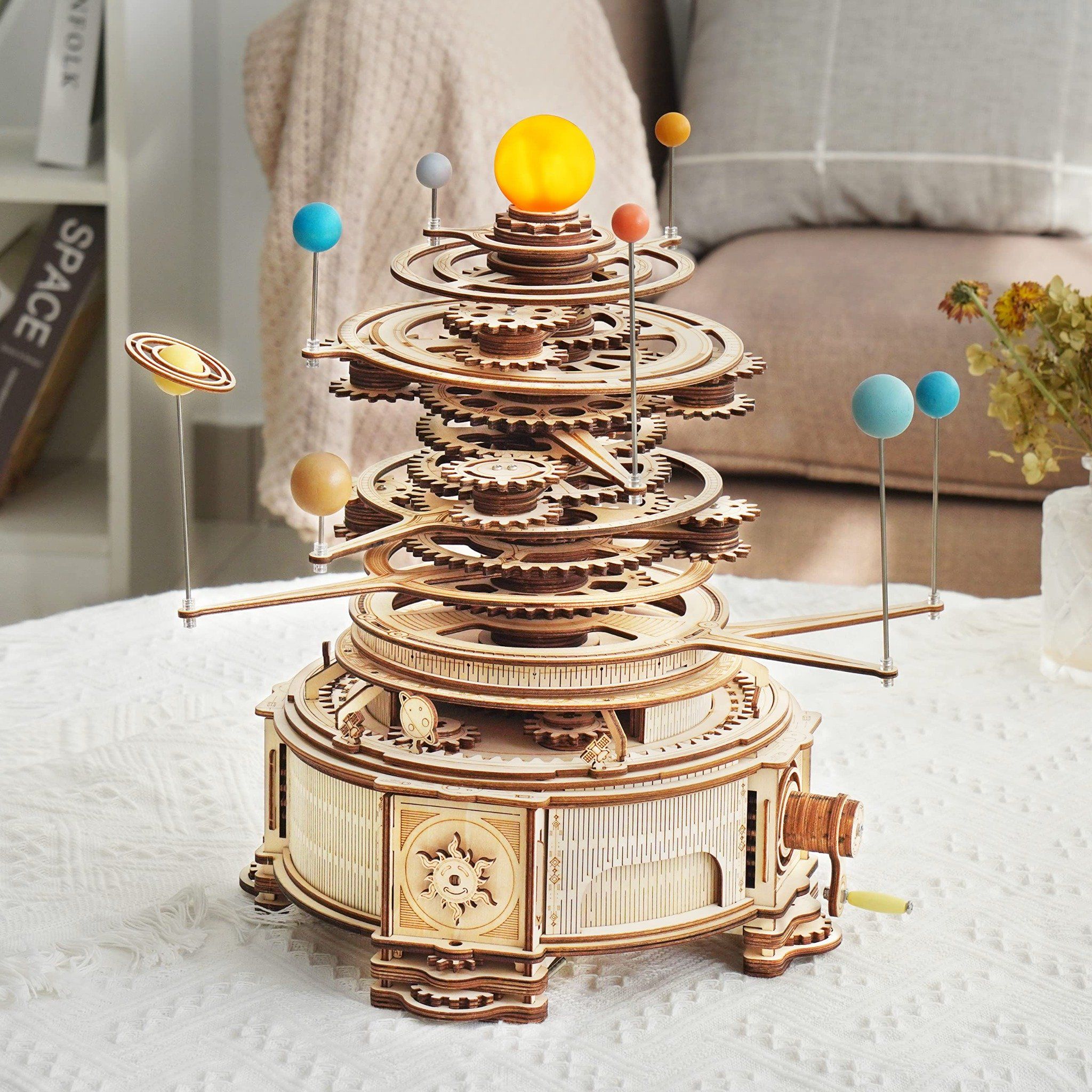  Mô Hình Gỗ 3D Lắp Ráp ROBOTIME ROKR Hành Tinh Hệ Mặt Trời (316 mảnh, Mechanical Orrery) ST001 – WP241 