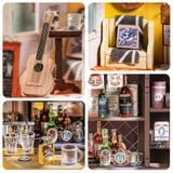  Mô Hình Gỗ 3D Lắp Ráp ROBOTIME Rolife Quán Bar Nhạc Nhẹ (149 mảnh, Light Music Bar) DG147 - WP211 