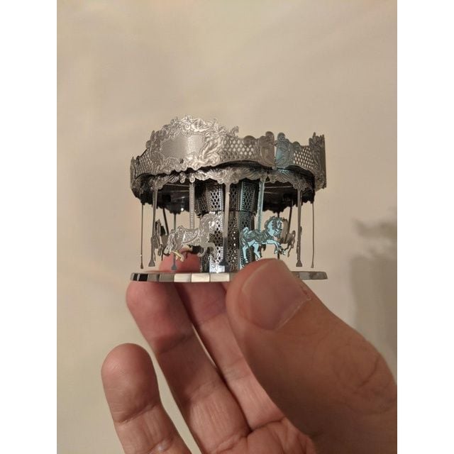  Mô Hình Kim Loại Lắp Ráp 3D Metal Mosaic Vòng Xoay Ngựa Gỗ (37 mảnh, Merry Go Round) – MP647 