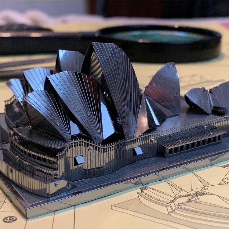  Mô Hình Kim Loại Lắp Ráp 3D Metal Mosaic Nhà Hát Con Sò (44 mảnh, Sydney Opera House) – MP840 
