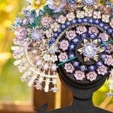  Mô Hình Kim Loại Lắp Ráp 3D MU Trâm Hoa (523 mảnh, Đế Gỗ, Clasp Flowers) YM-N183 – MP1266 
