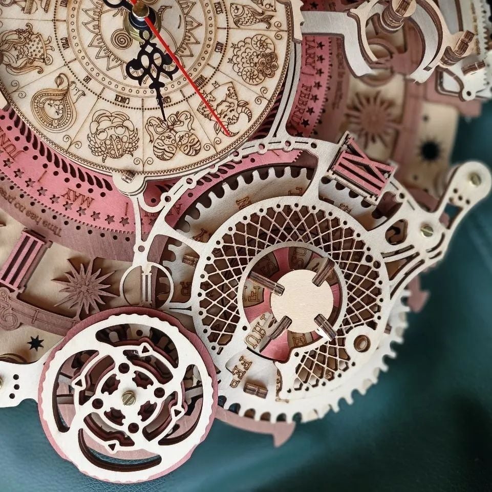  Mô Hình Gỗ 3D Lắp Ráp ROBOTIME ROKR Đồng Hồ Cung Hoàng Đạo (168 mảnh, Zodiac Wall Clock) LC601 – WP203 