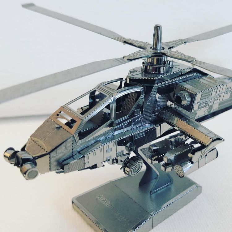  Mô Hình Kim Loại Lắp Ráp 3D Metal Mosaic Trực Thăng AH-64 Apache – MP034 