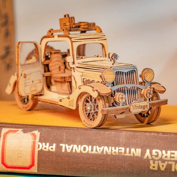  Mô Hình Gỗ 3D Lắp Ráp ROBOTIME Xe Hơi Cổ Điển Vintage Car TG504 – WP186 