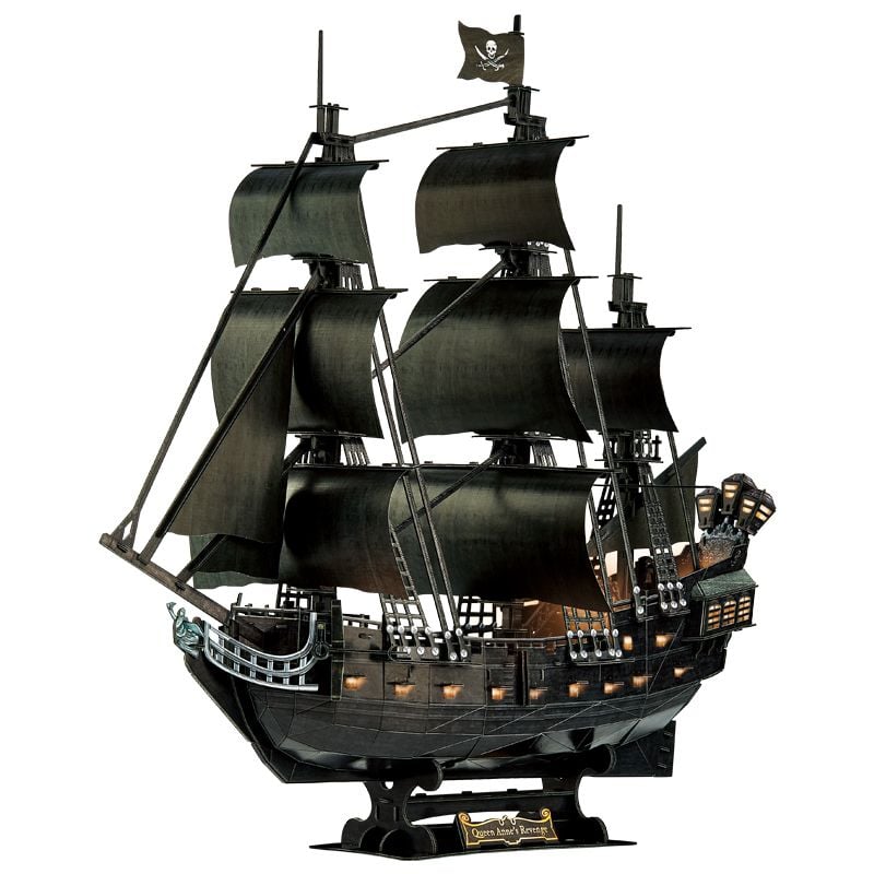  Mô Hình Giấy 3D Lắp Ráp CubicFun The Queen Anne's Revenge L522h (248 mảnh, đèn LED) - PP023 