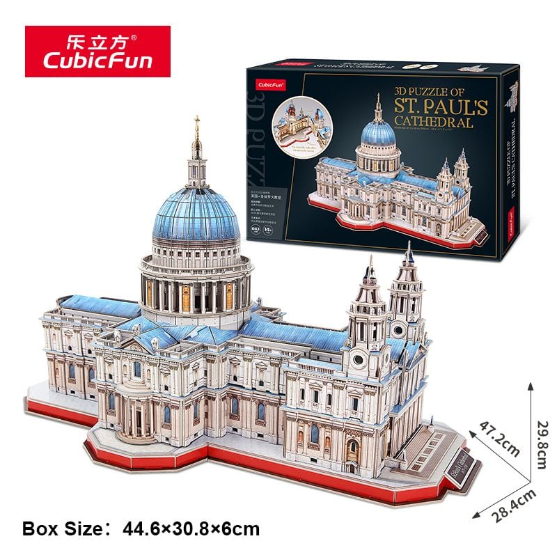  Mô Hình Giấy 3D Lắp Ráp CubicFun Nhà Thờ Thánh Paul (643 mảnh, St Paul's Cathedral) MC270h - PP034 