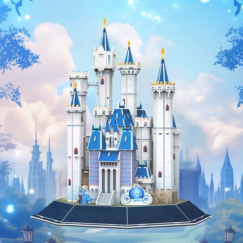  Mô Hình Giấy 3D Lắp Ráp CubicFun Disney Lâu Đài Công Chúa Lọ Lem (106 mảnh, Cinderella's Dream Castle) DS1124h - PP085 