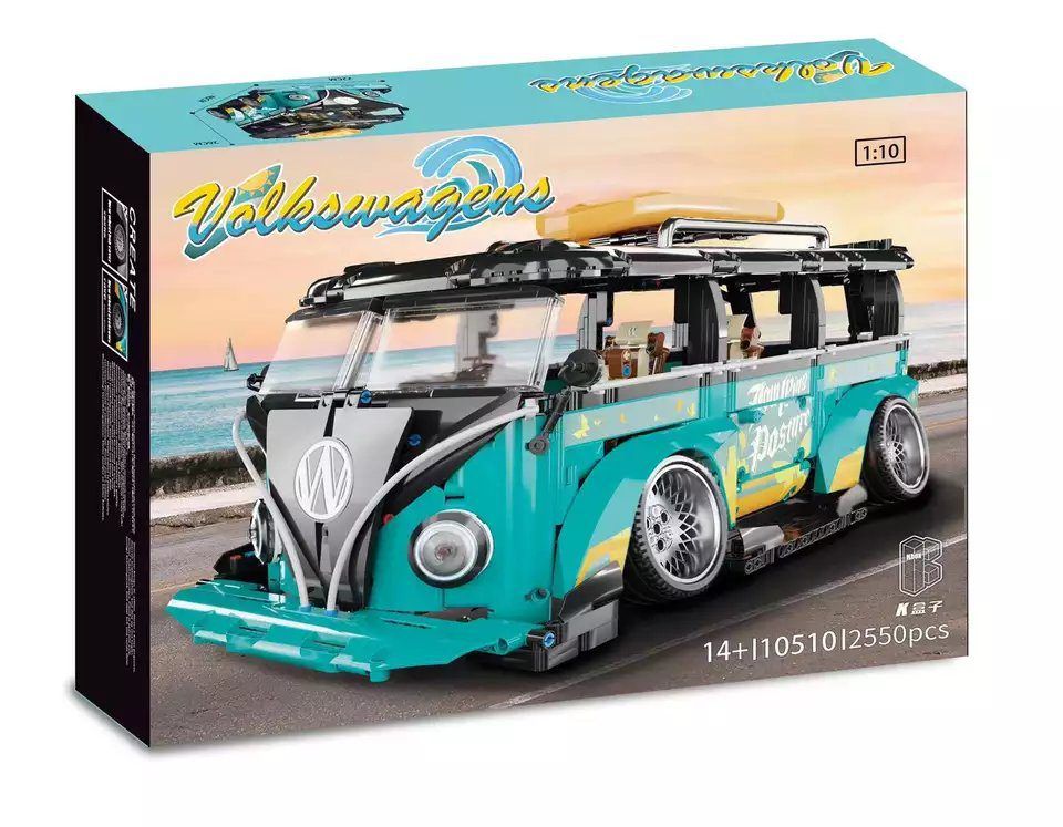  Mô Hình Nhựa 3D Lắp Ráp Kbox Xe Picnic Volkswagen T1 1:10 (2550 mảnh) 10510 – LG0041 