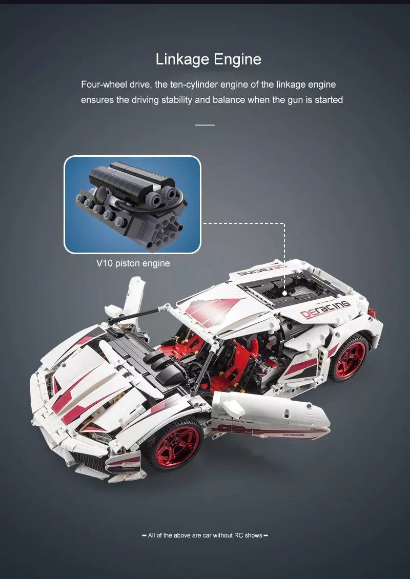  Mô Hình Nhựa 3D Lắp Ráp CaDA Master Siêu Xe Lamborghini Huracan LP610 C61018 (1696 mảnh) 1:10 - LG0008 