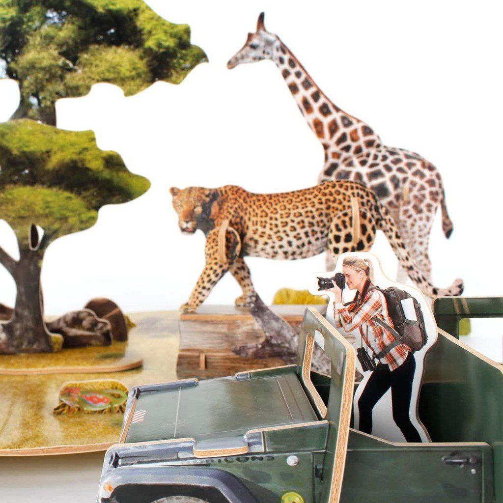  Mô Hình Giấy 3D Lắp Ráp CubicFun Động Vật Hoang Dã Châu Phi (69 mảnh, National Geographic African Wildlife) DS0972h - PP052 