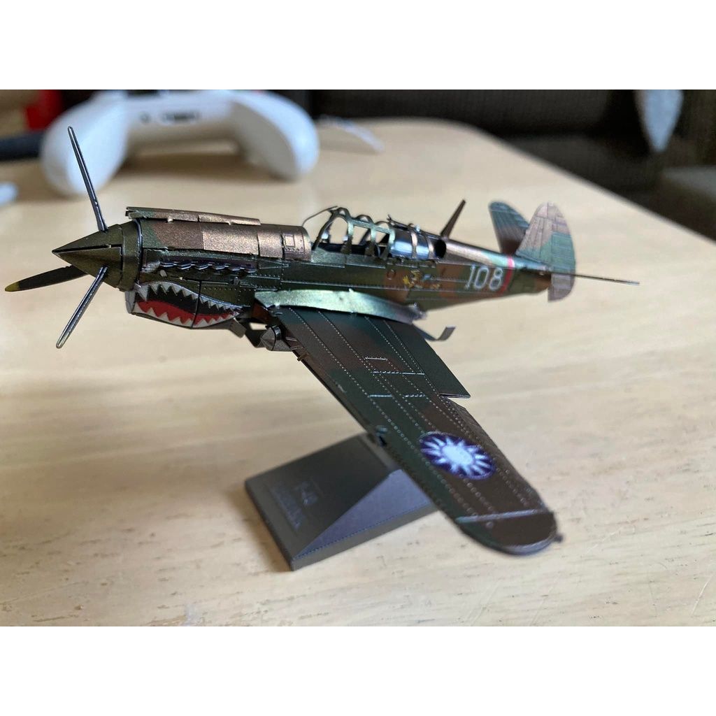  Mô Hình Kim Loại 3D Lắp Ráp Metal Head Máy Bay Tiêm Kích (43 mảnh, P-40 Warhawk) – MP1058 