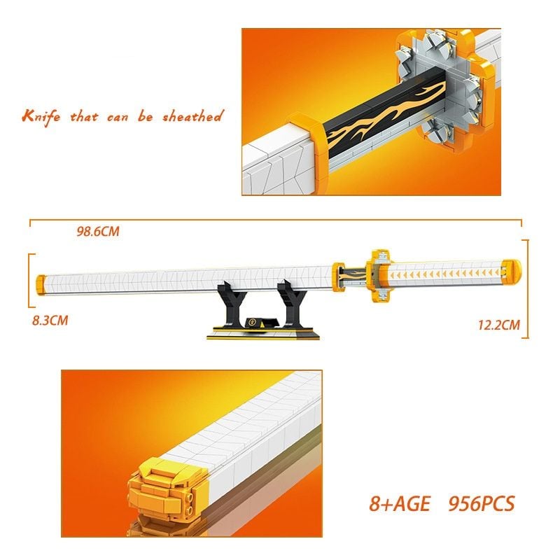  Mô Hình Nhựa 3D Lắp Ráp TEC CREATOR Thanh Kiếm Katana Nichirin (956 mảnh, Agatsuma Zenitsu) DK1506 - LG0162 