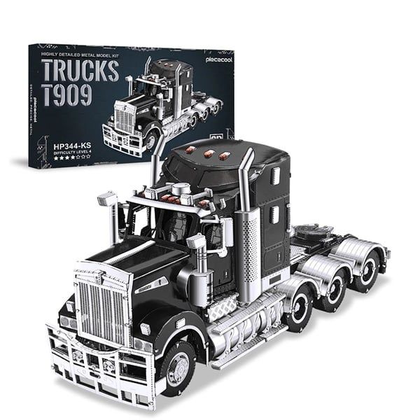  Mô Hình Kim Loại 3D Lắp Ráp Piececool Xe Đầu Kéo Kenworth T909 (308 mảnh, Trucks T909) HP344-KS - MP1228 