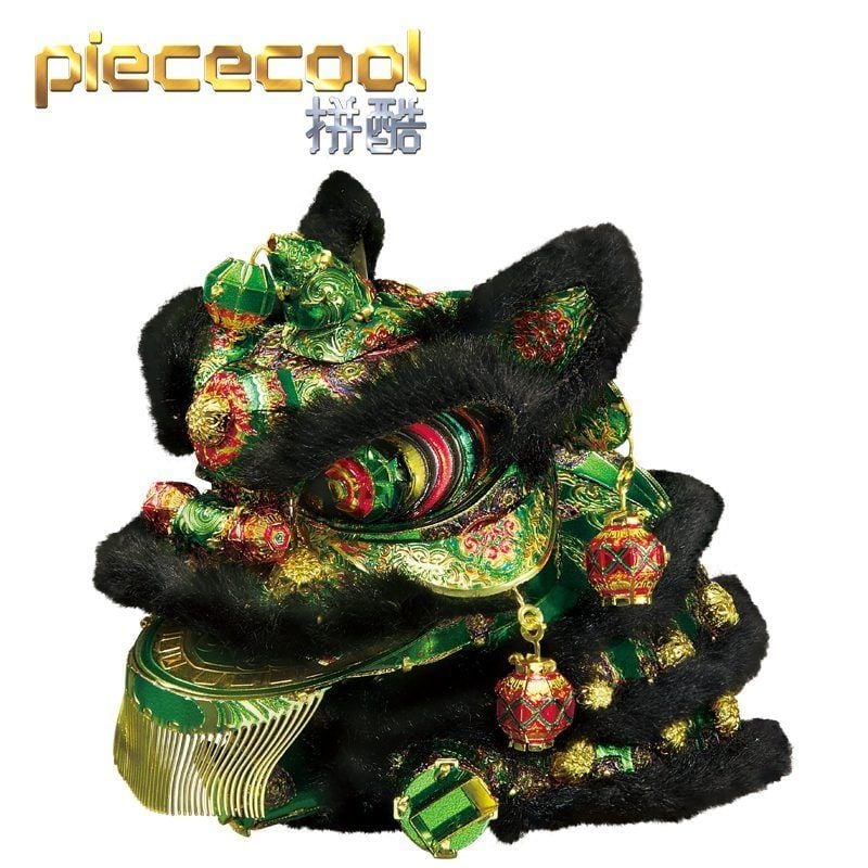  Mô Hình Kim Loại 3D Lắp Ráp Piececool Combo 6 Con Lân Nhỏ (534 mảnh, Mini Dancing Lion) P-MNCSXL - MP1055 
