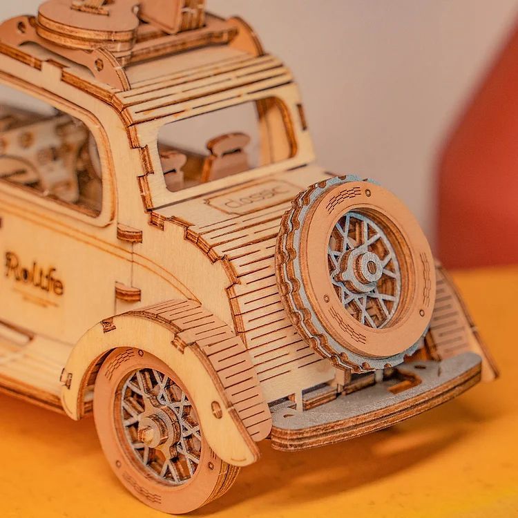  Mô Hình Gỗ 3D Lắp Ráp ROBOTIME Xe Hơi Cổ Điển (92 mảnh, Vintage Car) TG504 – WP186 