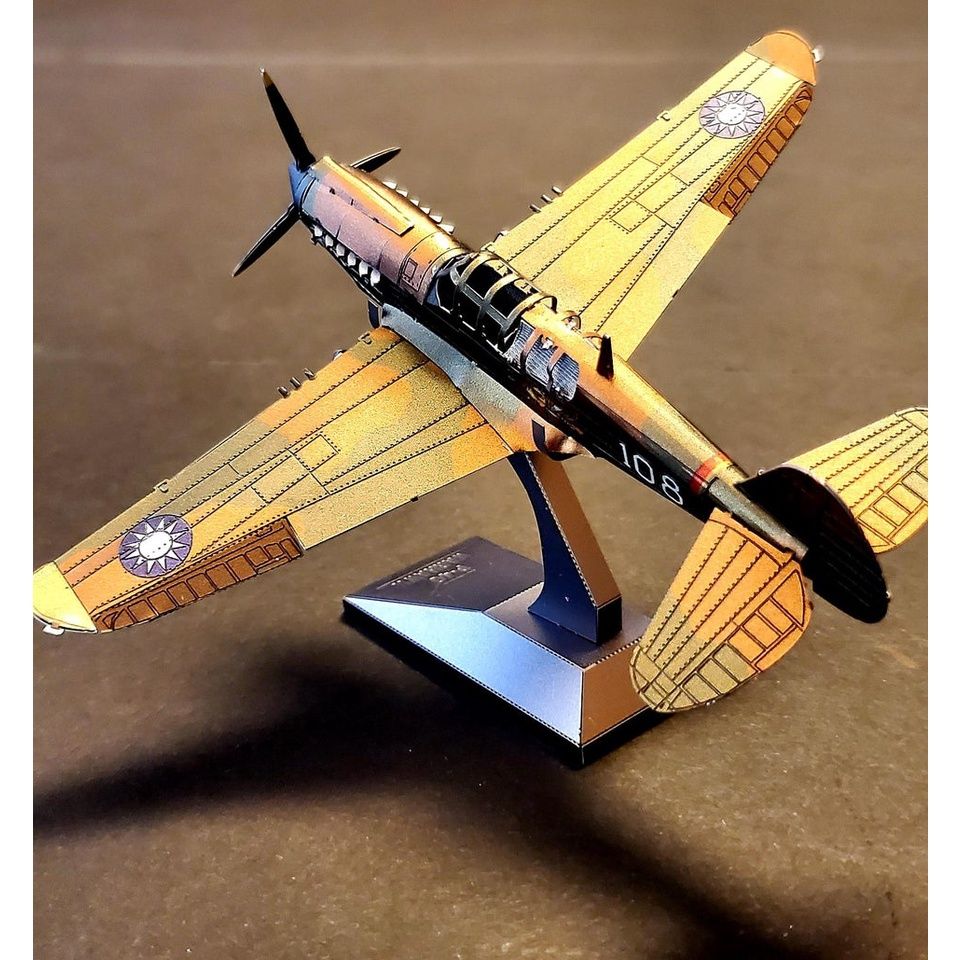  Mô Hình Kim Loại 3D Lắp Ráp Metal Head Máy Bay Tiêm Kích (43 mảnh, P-40 Warhawk) – MP1058 
