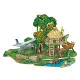  Mô Hình Giấy 3D Lắp Ráp CubicFun Khu Rừng Mưa Nhiệt Đới Amazon (43 mảnh, National Geographic Amazon Rain Forest) DS0979h - PP054 