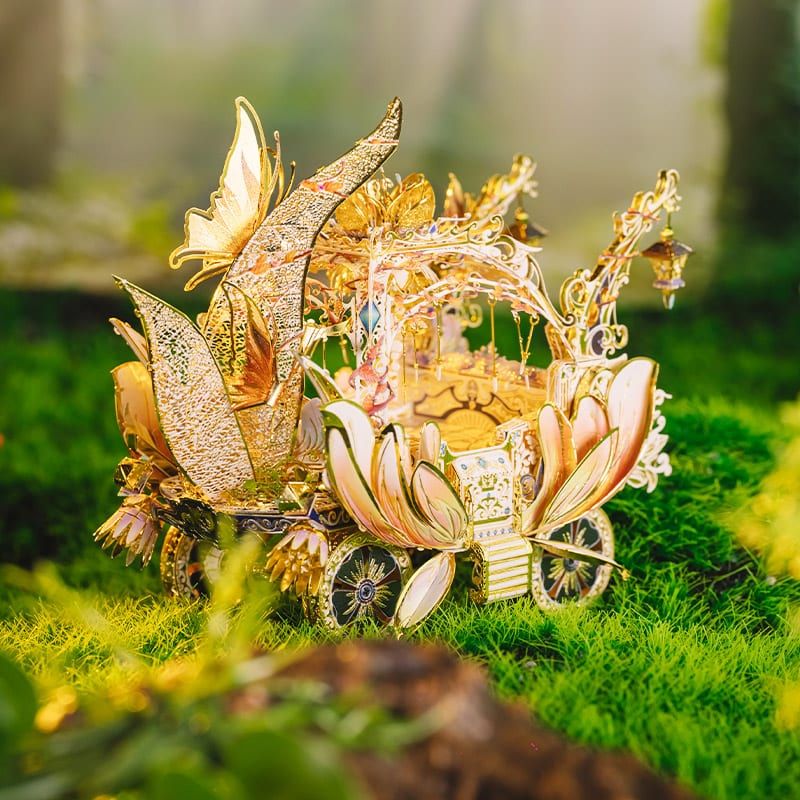  Mô Hình Kim Loại 3D Lắp Ráp MU Xe Ngựa Hoàng Gia Của Tộc Tiên (184 mảnh, Elf's Carriage) YM-N121-C - MP1031 